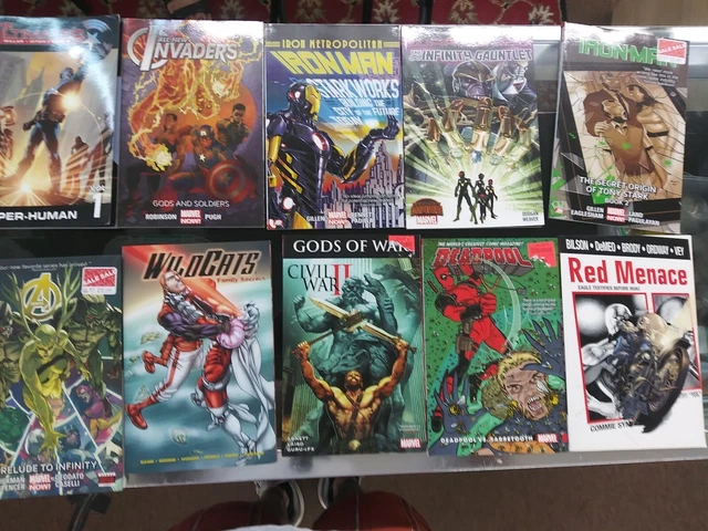 Lot of  Marvel Trade Paperback Comic Book  Softcovers 1 Hc Punisher Deadpool