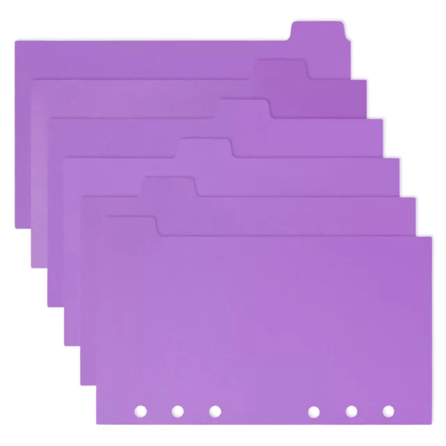 6 Ring Binder Dividers with Tabs - Purple