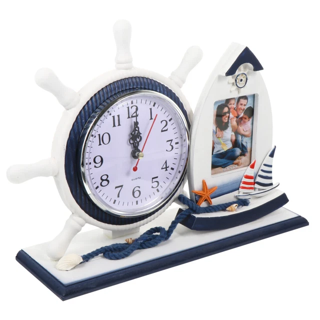 vintage office decor Horloge Décorative Murale Horloge Nautique Décor Bois Étagè