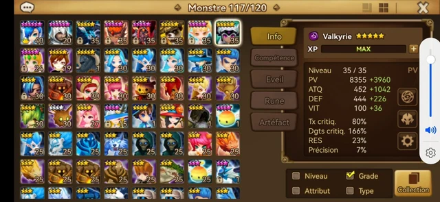 compte summoners war Europe starter avec vélins + cristaux + d&l