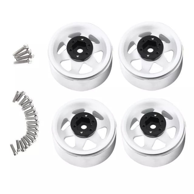 4Pcs  1.9 Inch Metal Beadlock Wheel Hub Rim for 1/10 RC Crawler2029