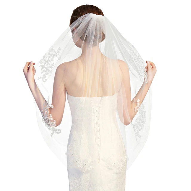 Copricapo da sposa velo da sposa bianco