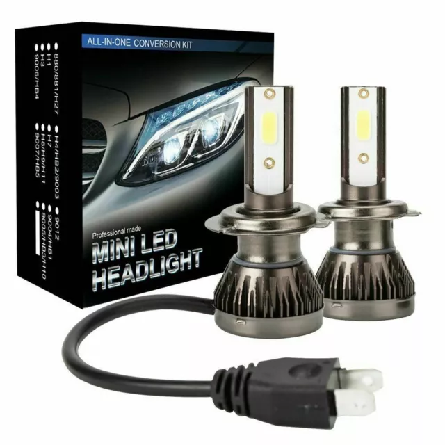 KIT XENON LED H7 6000K 200W 30000LM AMPOULE BLANC FEUX PHARE ANTI ERRE –  LEBOTIKAS