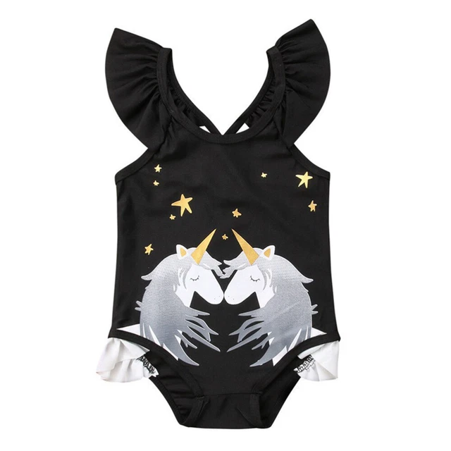 1 pz cartone animato unicorno costume da bagno stampato estate bellissimi costumi da bagno stampati bambino