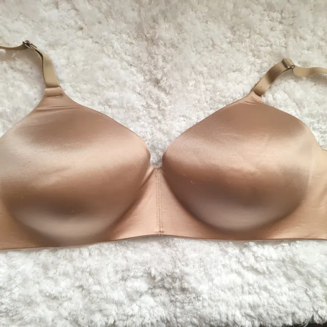 Secret Treasures 40D Bra Nude Wireless Adjustable Straps Solid Opaque NWOT [266]