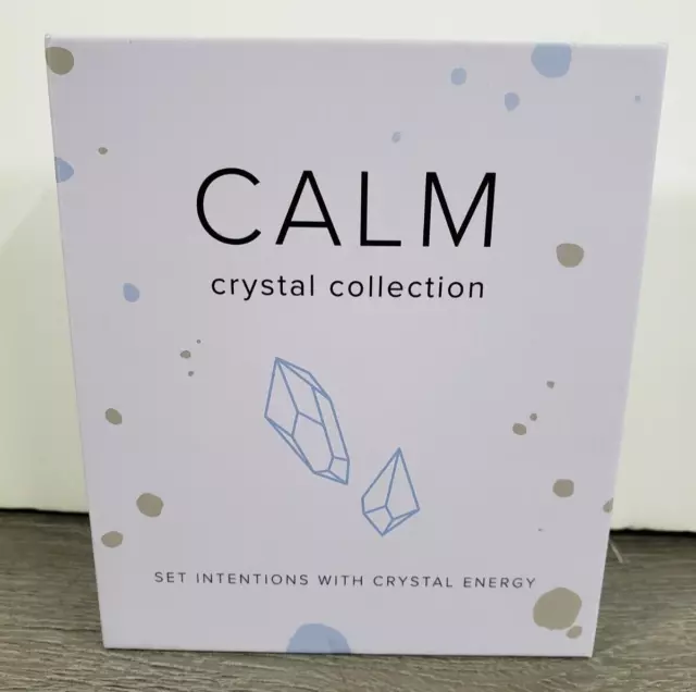 NEW Calm Crystal Collection Of 6 Stones with Carrying Bag Shoppe Geo