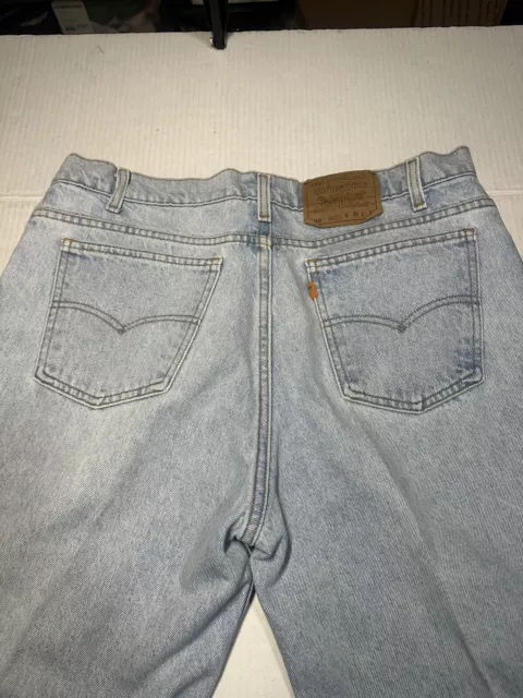 VINTAGE Levis 550 Jeans Men’s Orange Tab Relaxed Pants (Tag 38x34) 80s