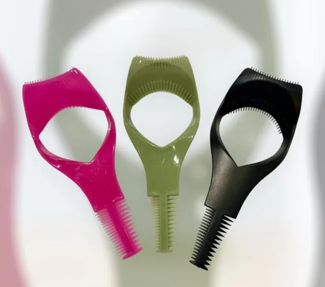 Eyelash Brush Curler Mascara Guard- 3 in 1 Applicator Tool Stencil Shield Guide