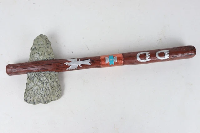 Vintage Painted Ceramic Mold Native American Indian Full Size Tomahawk Kimple