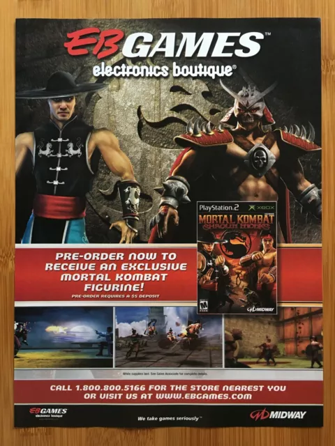 Mortal Kombat: Deception Framed Print Ad/Poster 2002 PS2 Xbox Gamecube Art