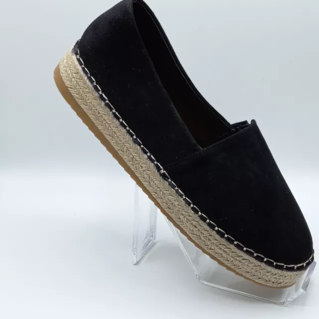 Top Moda Black Espadrilles Size 9 Slip On Comfort Sole New