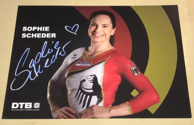 Sophie Scheder Orig. signierte Autogrammkarte DTB Deutschland Turnen Autogramm