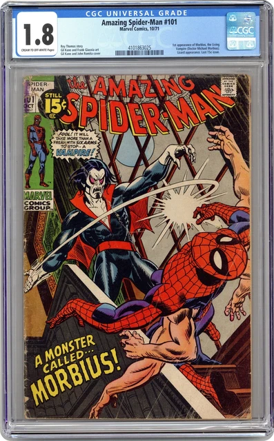 Amazing Spider-Man #101 CGC 1.8 1971 4101863025 1st app. Morbius