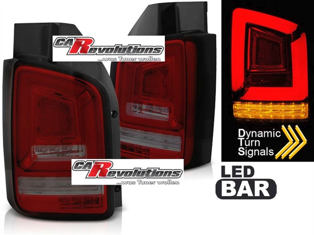 Frecce Dinamiche Led LightBar Fanali Posteriori in Rosso Opaco per VW T5 GP 2010-2015