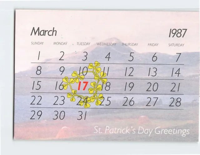 Postcard Croagh Patrick St. Patricks Day Greetings Ireland