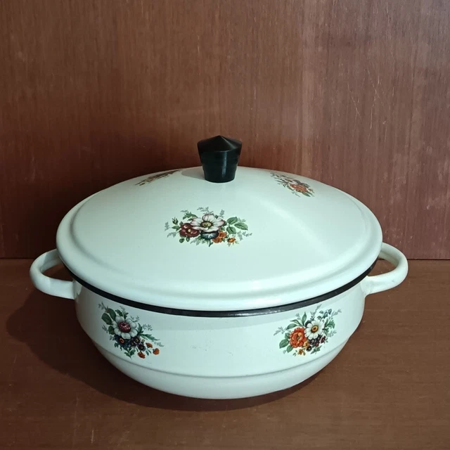 Pot d'émail en fonte épaissie marmite en émail pot... - Grandado