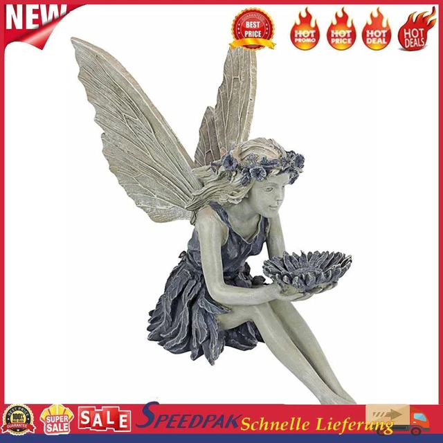 Garden Statue Funflower Fairy Outdoor Lawn Ornament Statues Courtyard Decoration