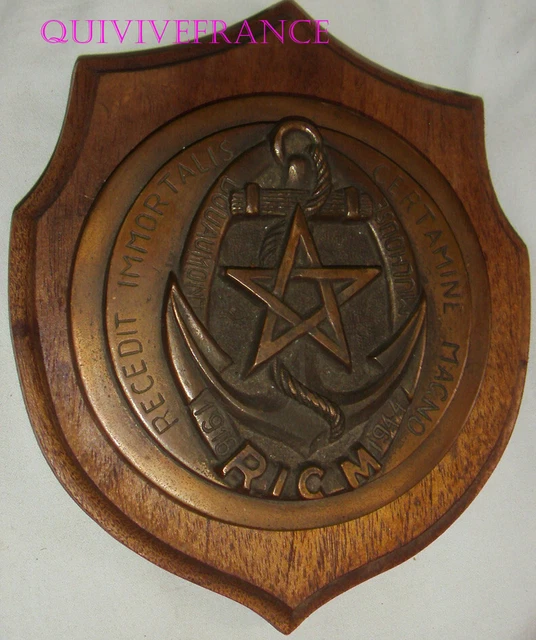Plaque Bronze TB519 – Direction Des Constructions Navales De Toulon – Marine Française