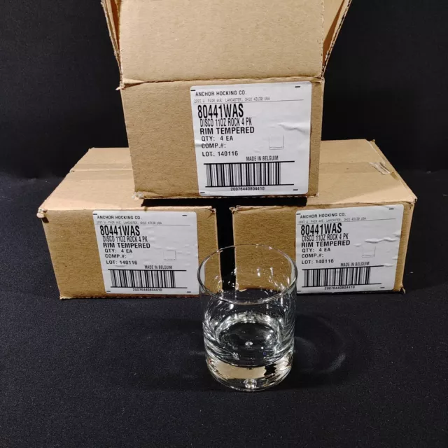 Anchor Hocking 11-oz Heavy Base Rocks Old Fashioned Whiskey Glasses, 80441