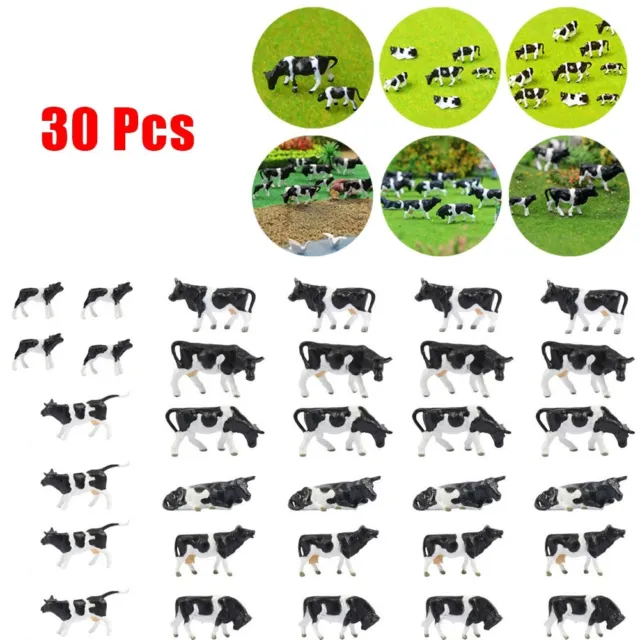 1 87 HO Scale Farm Animals Set Of 30 DIY Painted Cows For Model Railway