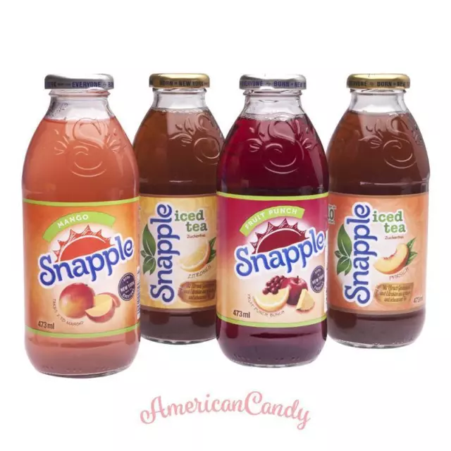 6x 475 ML Snapple USA Sans Dioxyde ( Libre Choix De 4 Variétés) (6,66 €/L )