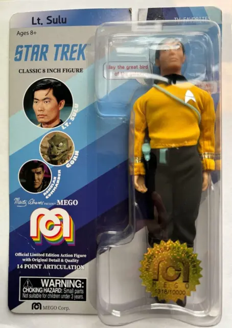 Lt. Sulu Star Trek Classic 8" Action Figure 2018 MEGO TV Favorites Marty Abrams