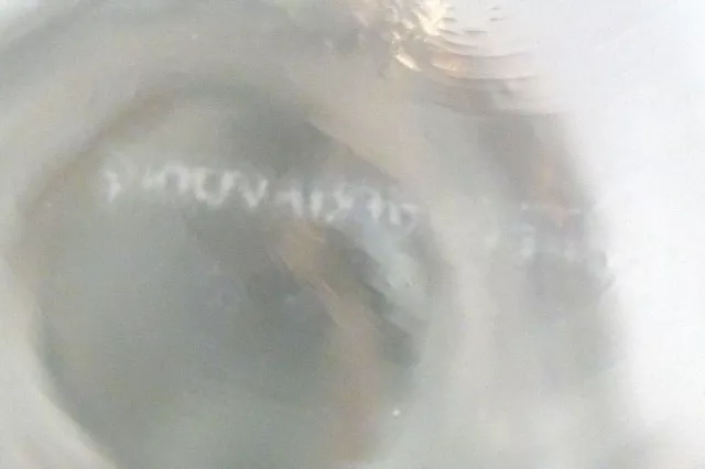 B 1970 élégant ensemble carafe flacon cristal signé 640g21cm +2 verres chic 7