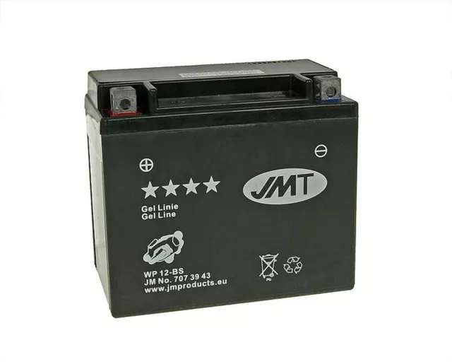 Batterie JMT GEL JMTX12-BS 12AH Yamaha TDM 850,FZR600,YFM600,YZF600, ARCTIC CAT