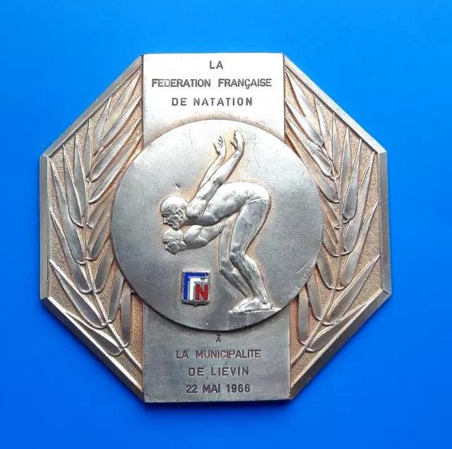 #20151# Grande médaille de la FEDERATION FRANCAISE DE LA NATATION/ LIEVIN 1966/