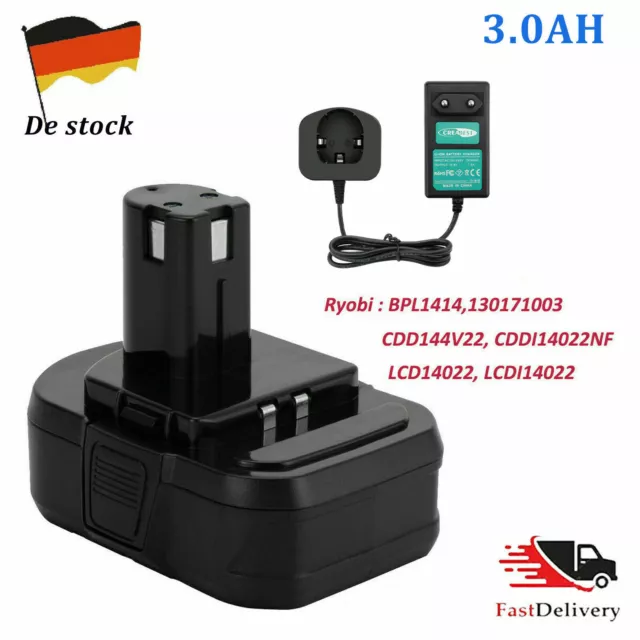 Akku 14.4V 3.0AH Li-ion Für Ryobi BPL1414 130171003 LCD1402 LCDI14022B LLCD14021