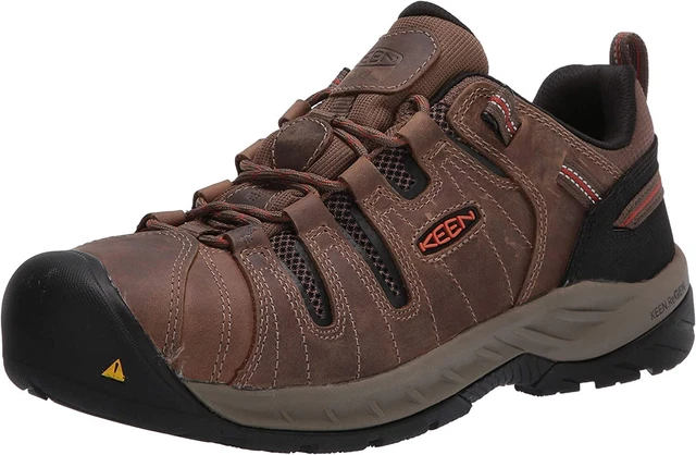 KEEN Utility Men's Flint 2 Low Height Leather Steel Toe Work 11, Shitake/Rust
