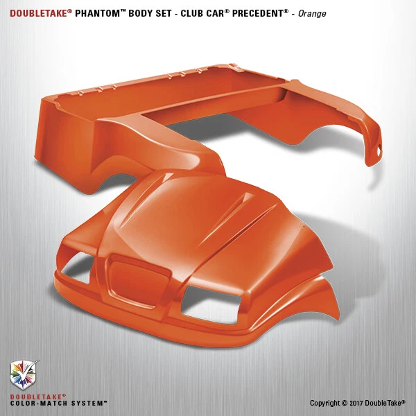 CLUB CAR PHANTOM PRECEDENT Golf Cart Orange Body Cowl Set Includes