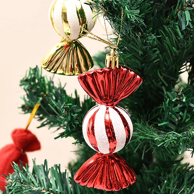 1Box Christmas Candy Pendant Balls Christmas Tree Ornaments Ball Xmas Decor LEI