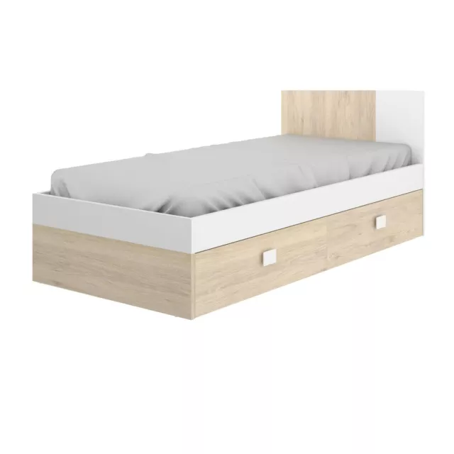 Letto per bambini Dcernoi, Struttura con secondo lettino estraibile, 196x97h79