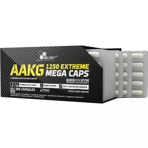 OLIMP AAKG 1250 Extreme Mega Caps Nitric Oxide Booster 120 Caps / 300 CAPS