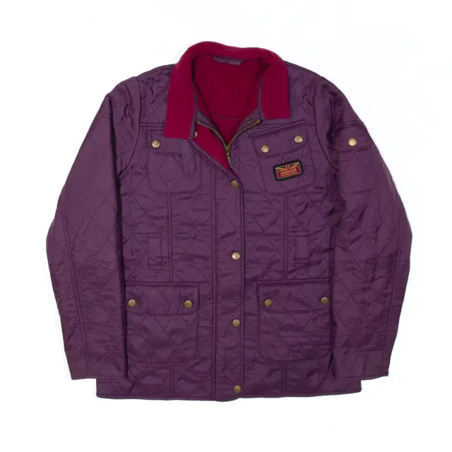 BARBOUR INTERNATIONAL Viper Purple Quilted Jacket Girls 12-13 Years