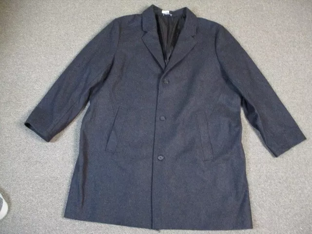 Nautica Coat Mens 52 Reg Grey Dressy Business Casual Wool Blend Overcoat