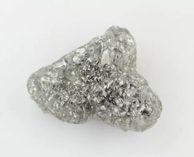 2.91 CT Brut Diamant Uncut Naturel Desseré Diamant, Argent Gris Couleur