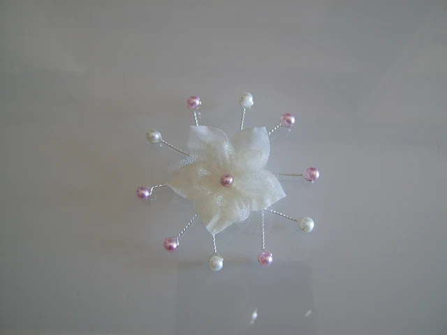 Broche Boutonnière Violette Grise - Pour Robe, Mariage, Cérémonie
