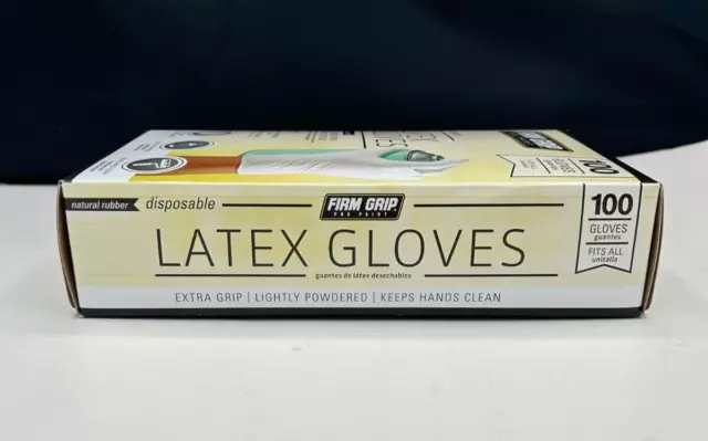 FIRM GRIP Pro Paint Disposable LATEX GLOVES Natural Rubber ( 100 gloves ) 3