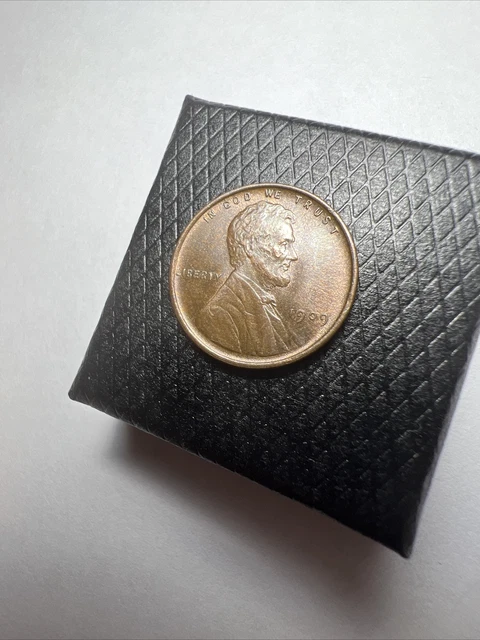 1909 VDB Lincoln Head Wheat Cent Bronze BN Penny Au-Bu High grade (SKU610) 3