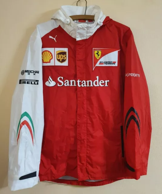 MEN S PUMA SCUDERIA Ferrari Hooded Sweat Jacket Black White 596145