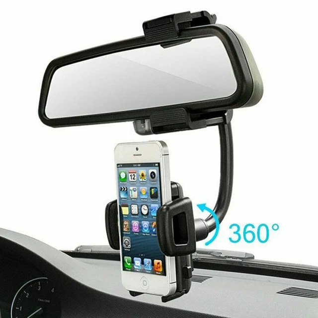 Car Rear View Mirror Mount Cradle Holder Stand Universal Mobile Cell Phone GPS