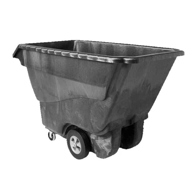 Rubbermaid FG9T1500BLA Black Structural Foam 1 Cu. Yard Tilt Truck