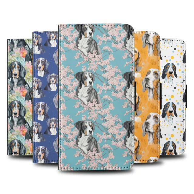 Flip Case For Samsung Galaxy|Cute Bluetick Coonhound Puppy Dog Pattern #A2