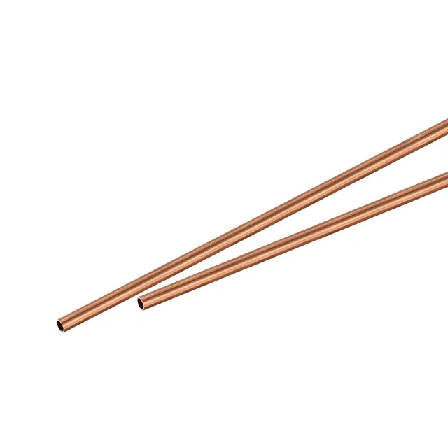 Cuivre Rond Tube 2mm OD 0.25mm Mur Épaisseur 300mm Longueur Tuyau Tubes 2 Pcs