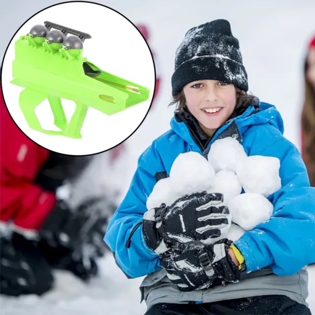 Juguete lanzador de bolas de nieve de invierno verde juego de disparos de lucha