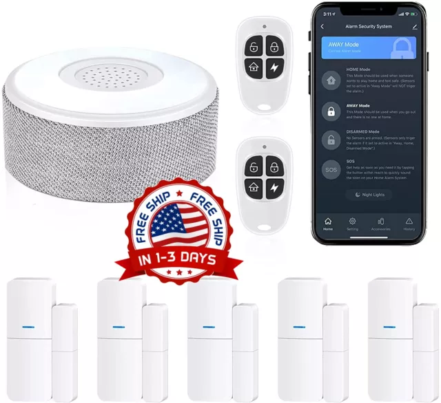 Sistema Kit De Alarmas Para Casa Seguridad Wifi Inalambricas Puertas Y Ventanas