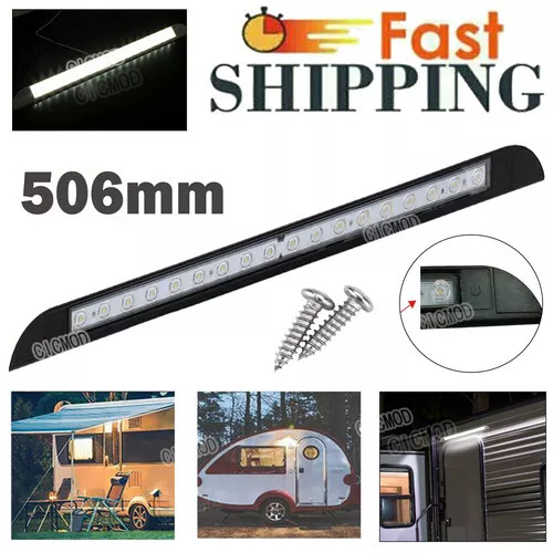 12V RV LED Awning Porch Light Exterior Interior Lamp Touch Switch Caravan Boat