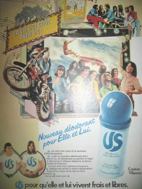 Publicite De Presse Us Deodorant La Vie Est Cool ! Villanova French Ad 1974